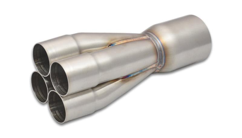 Vibrant 4-1 SS Merge Collectors (1-3/4in Inlet Slipover ID 2-1/2in Merge Outlet OD) Single Unit - Corvette Realm