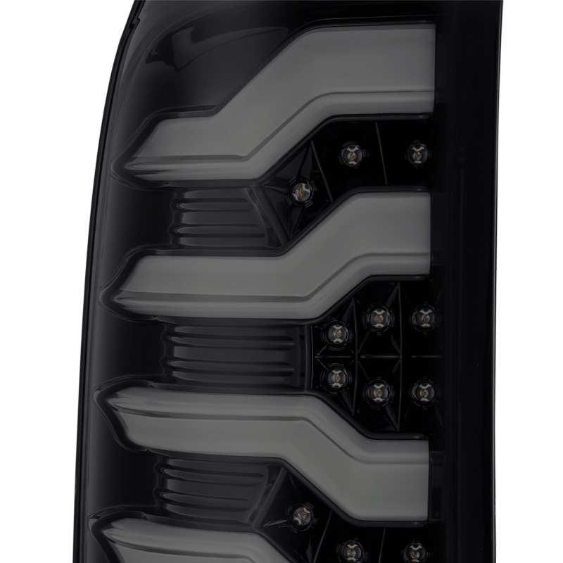 AlphaRex 14-18 GMC Sierra 1500 PRO-Series LED Tail Lights Jet Black - Corvette Realm