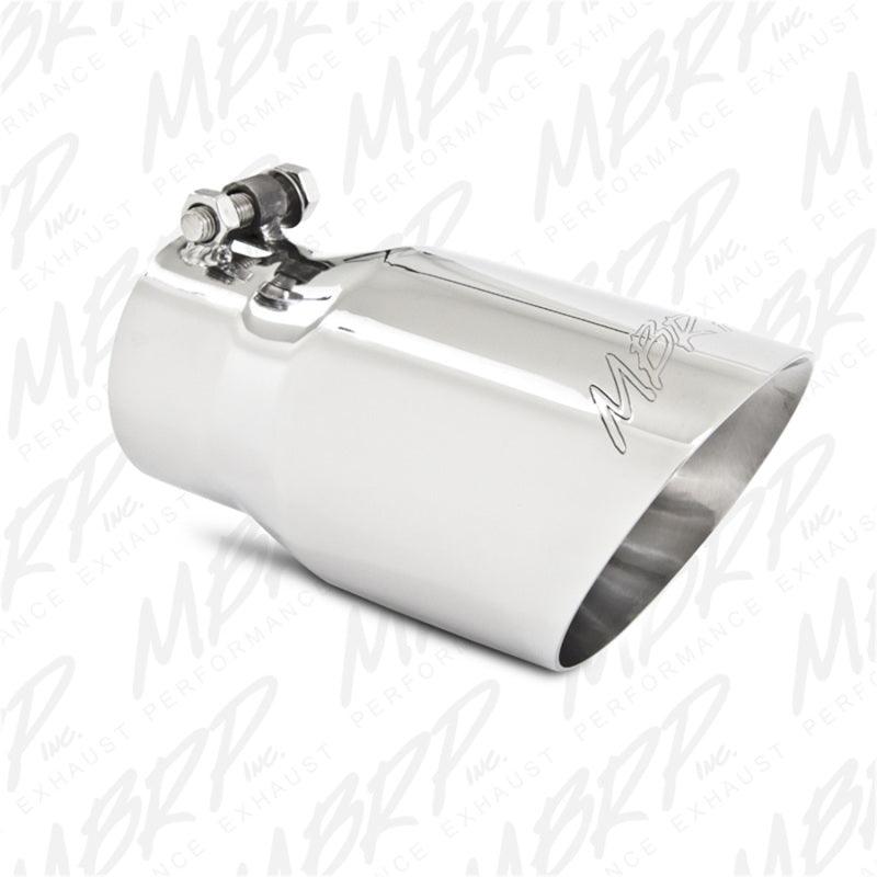 MBRP Universal Tip 4in O.D. Dual Wall Angled 3in inlet 8in length T304 - Corvette Realm