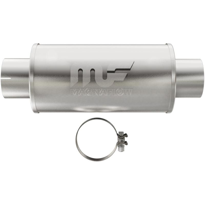 MagnaFlow Muffler Mag DSL SS 7x7x14 4in Inlet 4in Outlet - Corvette Realm