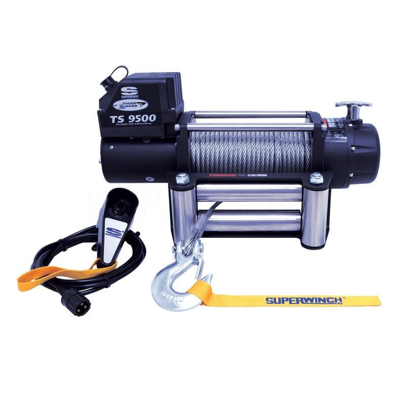 Superwinch 9500 LBS 12V DC 11/32in x 95ft Steel Rope Tiger Shark 9500 Winch - Corvette Realm