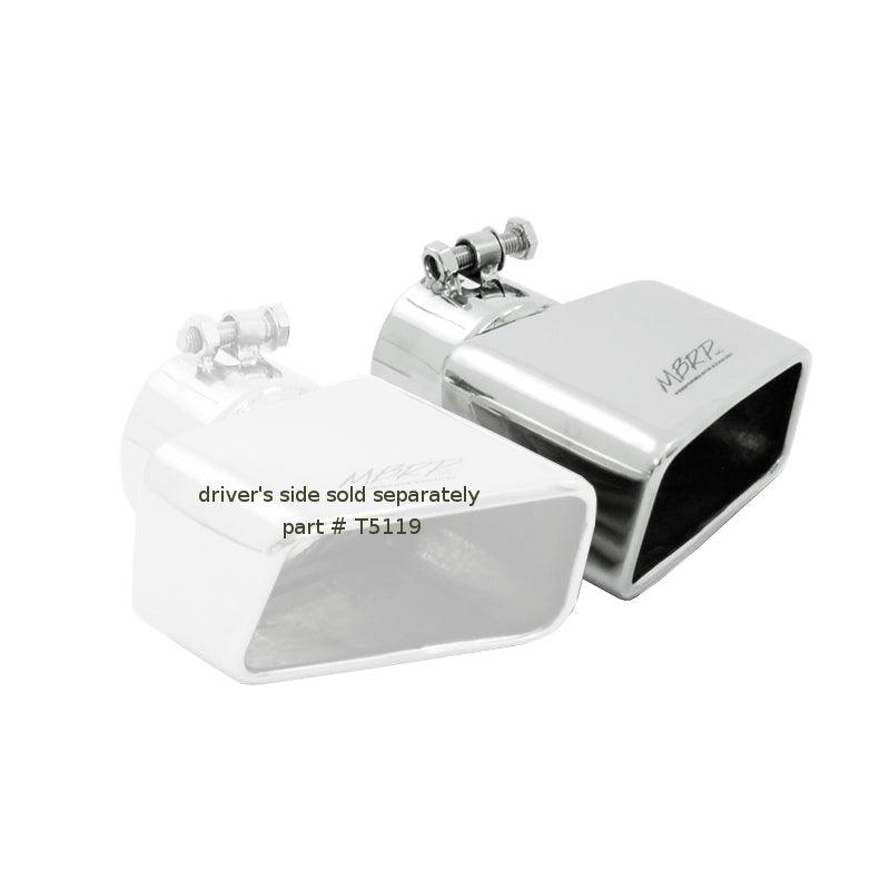 MBRP Universal Tip 4.50in x 2.75in ID Rectangle Angled Cut 3in OD Inlet 7in Lgth T304 Passenger Side - Corvette Realm