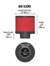 Load image into Gallery viewer, K&amp;N Clamp On Rubber Base Crankcase Vent Filter 0.5in Flange ID 2in OD 1.5in Height - Corvette Realm