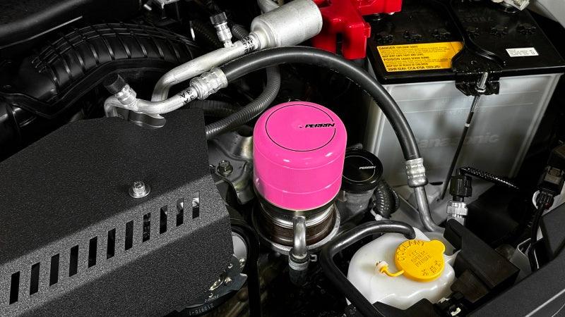 Perrin 2015+ Subaru WRX/STI Oil Filter Cover - Hyper Pink - Corvette Realm