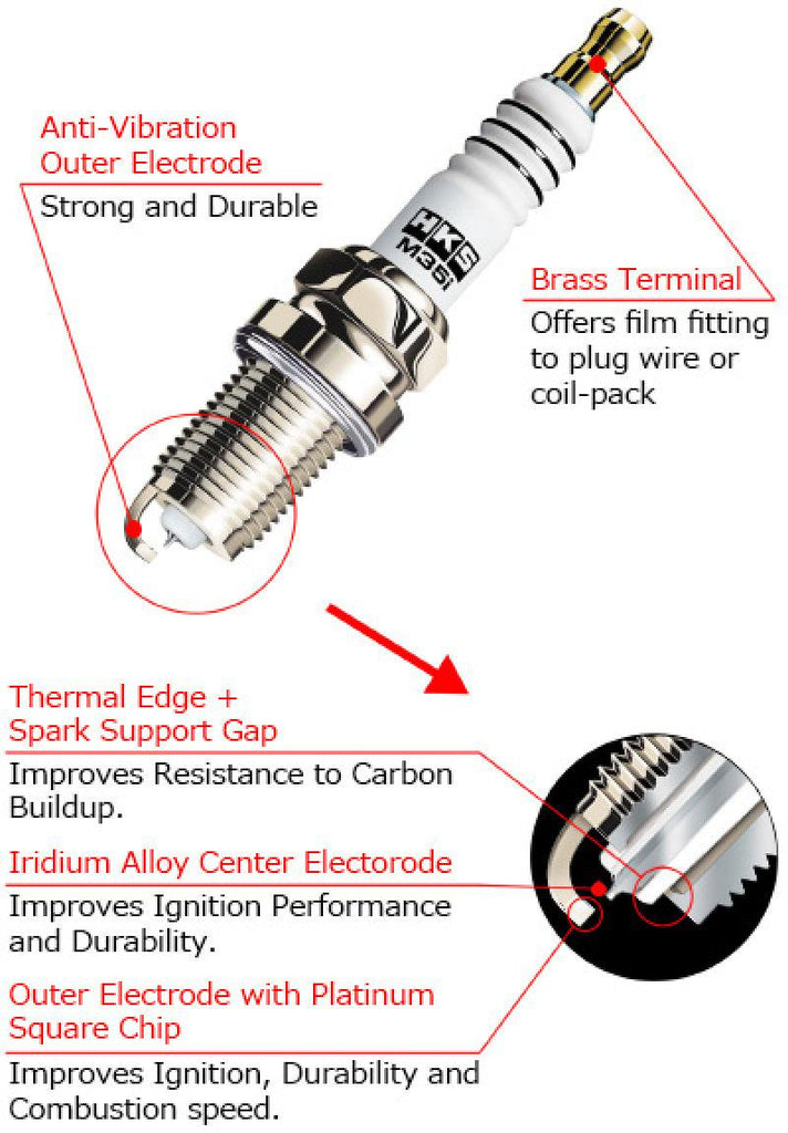 HKS General Application M-Series Super Fire Racing Spark Plug - Corvette Realm