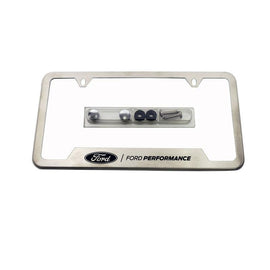 Ford Racing Stainless Steel Ford Performance License Plate Frame - Corvette Realm