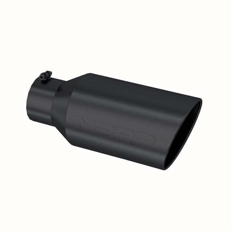 MBRP Universal Tip 8in OD Rolled End 5in Inlet 18in Length T304 - Black - Corvette Realm