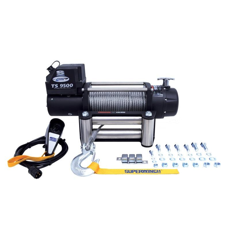 Superwinch 9500 LBS 12V DC 11/32in x 95ft Steel Rope Tiger Shark 9500 Winch - Corvette Realm