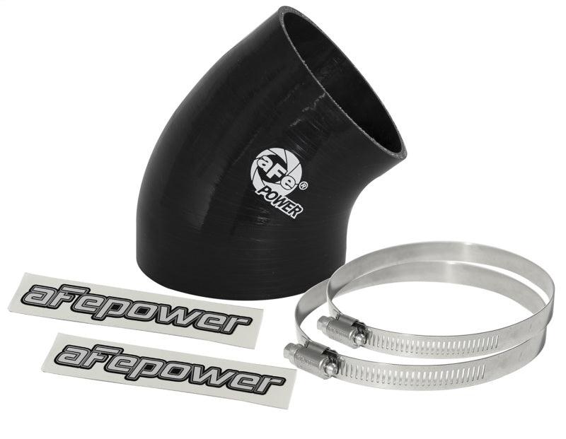 aFe MagnumFORCE Cold Air Int Sys Spare Parts Kit (4-3.5in ID x 40 Deg) Elbow Reducing Coupler - Blk - Corvette Realm