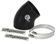 Load image into Gallery viewer, aFe MagnumFORCE Cold Air Int Sys Spare Parts Kit (4-3.5in ID x 40 Deg) Elbow Reducing Coupler - Blk - Corvette Realm