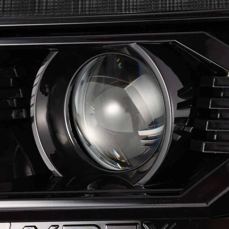 AlphaRex 12-15 Toyota Tacoma PRO-Series Projector Headlights Plank Style Alpha Black w/DRL - Corvette Realm