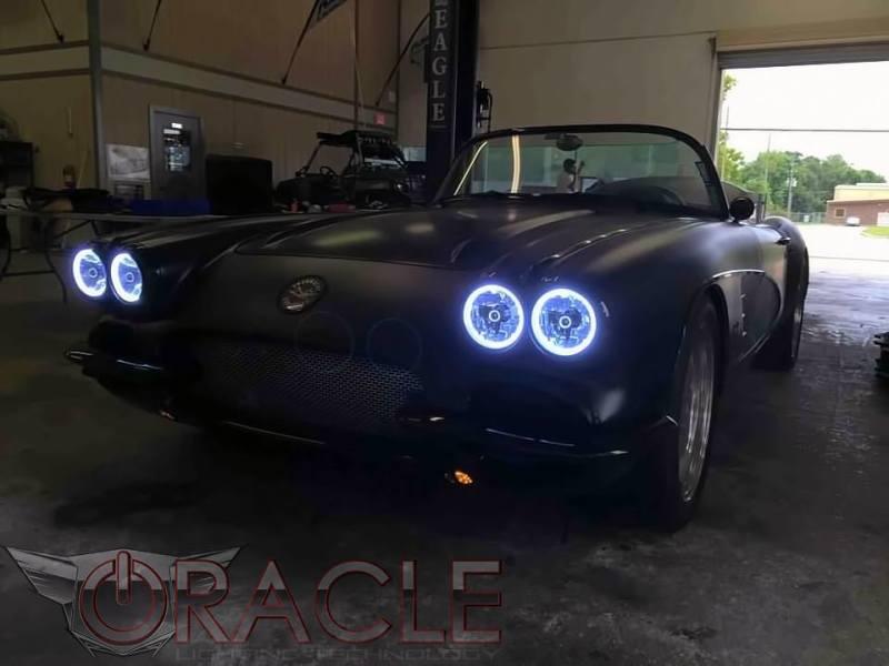 Oracle Pre-Installed Lights 5.75 IN. Sealed Beam - White Halo - Corvette Realm