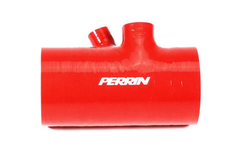 Perrin 2022+ Subaru WRX Red 3in Turbo Inlet Hose w/ Nozzle (Short) - Corvette Realm