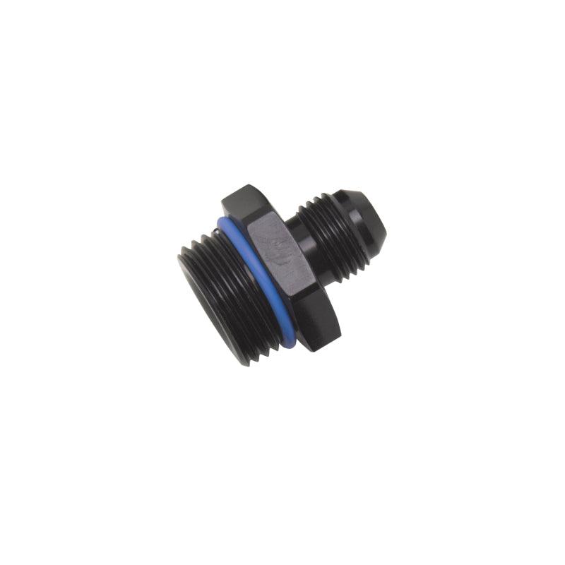 Russell Performance -10 AN Male Flare to -8 SAE Male Port Adapter Fitting - Black Anodized - Corvette Realm