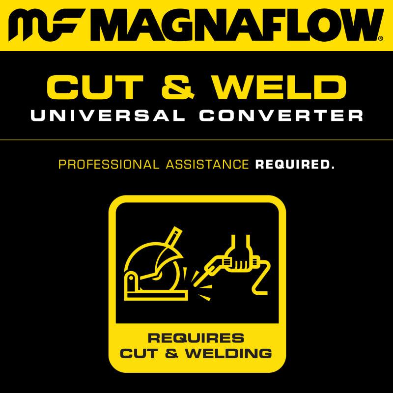 MagnaFlow Conv Univ 2.25in Inlet/Outlet Center/Center Round - Corvette Realm