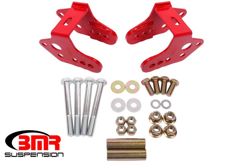 BMR 79-04 Ford Mustang Control Arm Relocation Bracket - Red - Corvette Realm