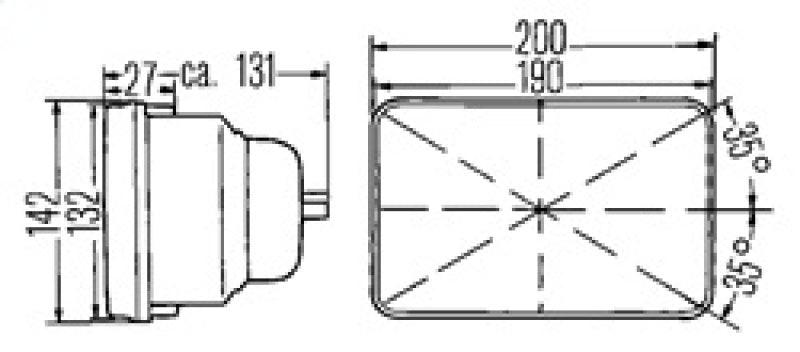 Hella E-Code 5in x 7in H4 Conversion Headlamp Kit - Corvette Realm