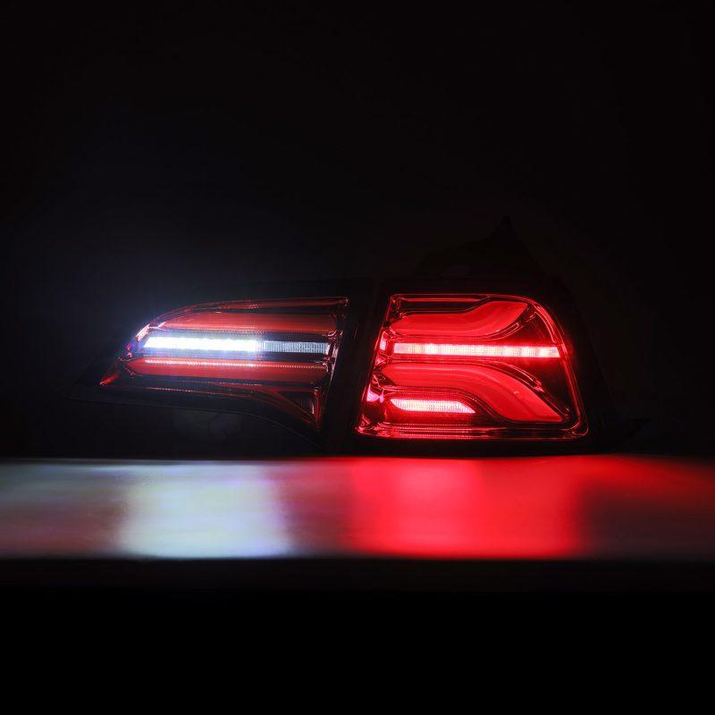 AlphaRex 17-22 Tesla Model 3 PRO-Series LED Tail Lights Red Smoke w/Seq Sig - Corvette Realm