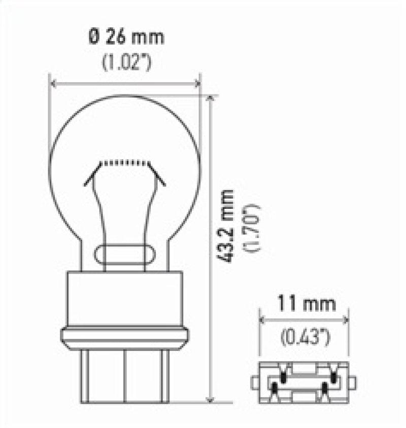 Hella Bulb 3157 12V 27/7W W2.5x16q S8 - Corvette Realm