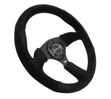 Load image into Gallery viewer, NRG Reinforced Steering Wheel (350mm / 2.5in. Deep) Blk Suede Comfort Grip w/5mm Matte Blk Spokes - Corvette Realm