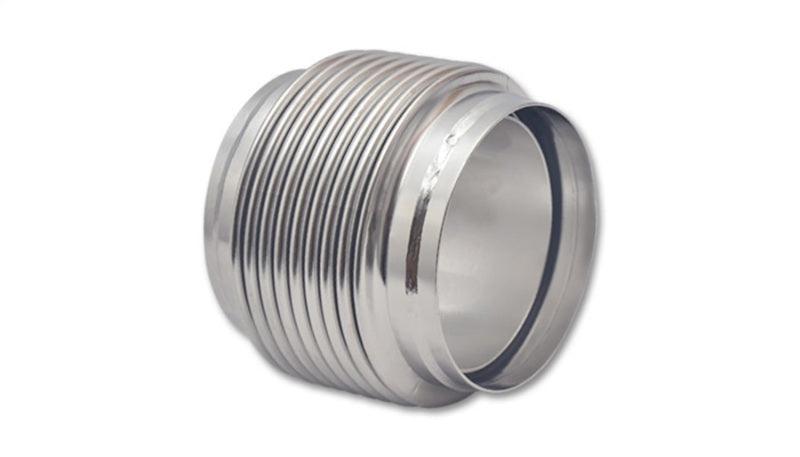 Vibrant SS Bellow Assembly w/ Solid Liner 4in inlet/outlet ID x 4in overall L Electro Polished - Corvette Realm