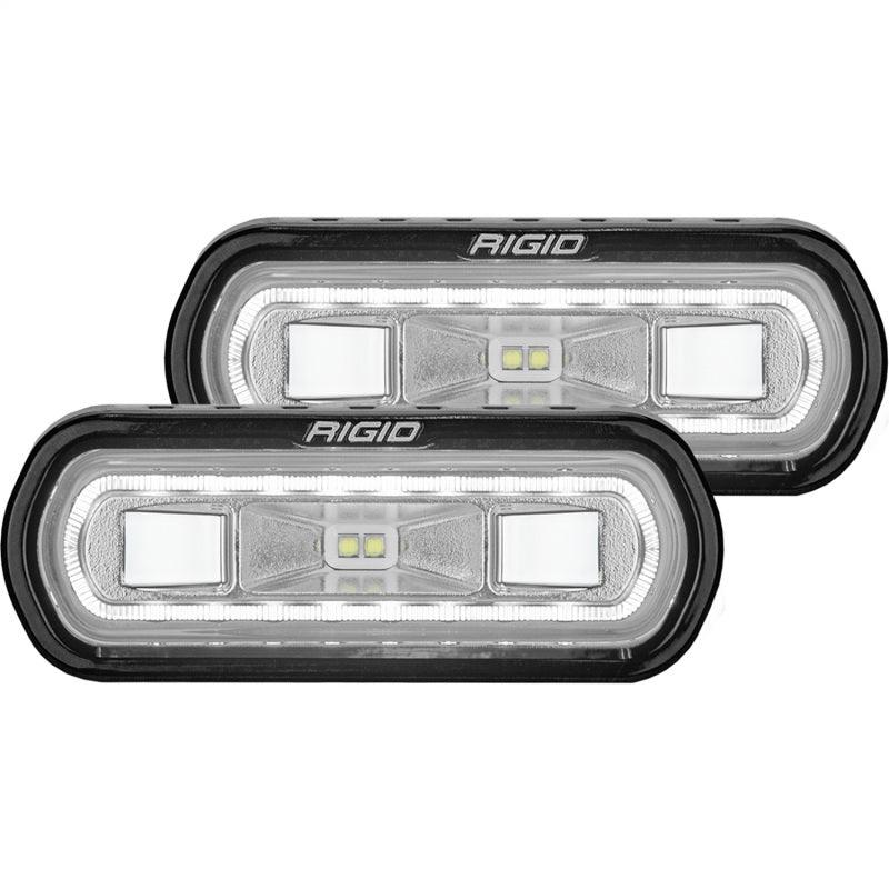 Rigid Industries SR-L Series Surface Mount LED Spreader Pair w/ White Halo - Universal - Corvette Realm