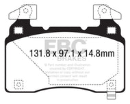 EBC 14+ Cadillac CTS Vsport 3.6 Twin Turbo Redstuff Front Brake Pads - Corvette Realm