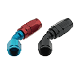 Fragola -16AN x 45 Degree Pro-Flow Hose End - Black - Corvette Realm