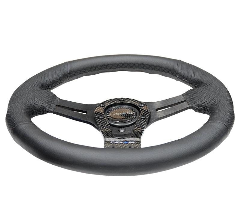 NRG Reinforced Steering Wheel (320mm) w/Carbon Center Spoke - Corvette Realm