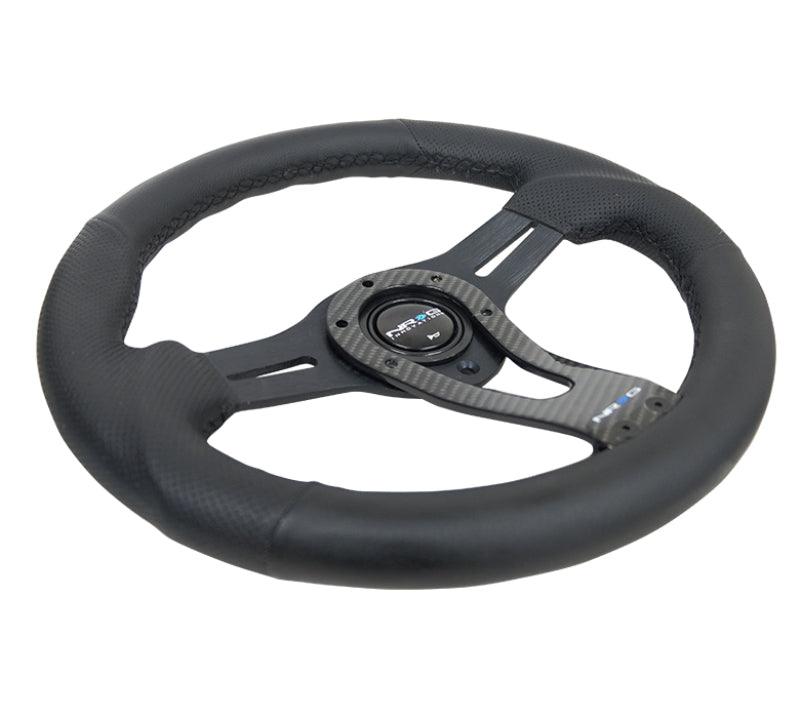 NRG Reinforced Steering Wheel (320mm) w/Carbon Center Spoke - Corvette Realm