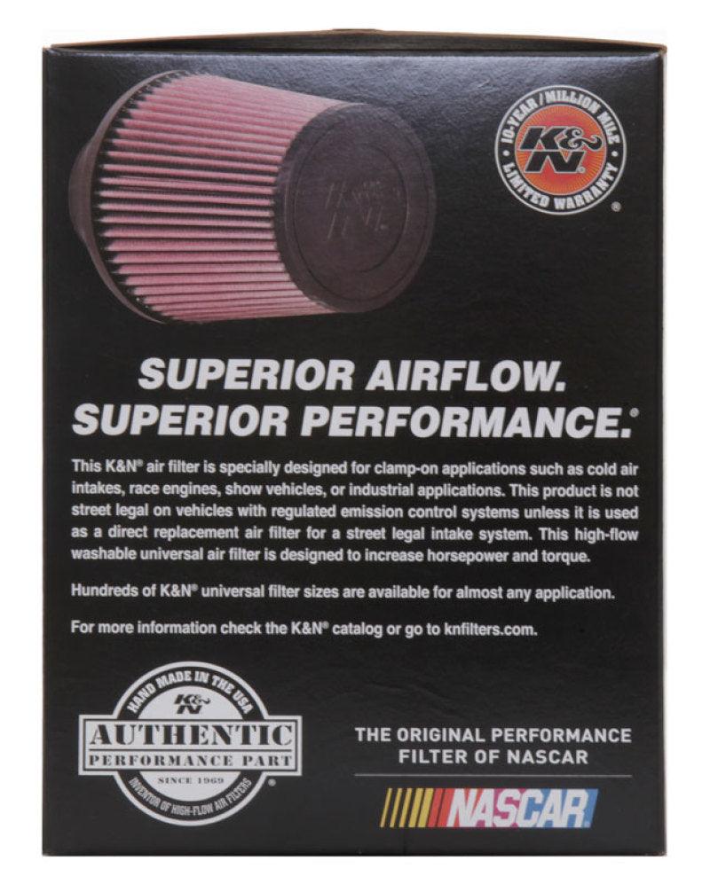 K&N Universal Rubber Filter 3 1/2inch ID FLG / 6inch Base / 4-5/8inch Top / 6inch Height - Corvette Realm