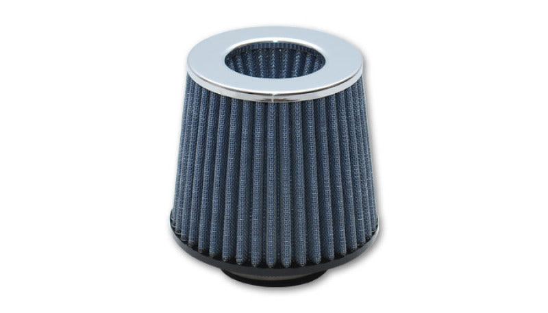 Vibrant Open Funnel Perf Air Filter (5in Cone O.D. x 5in Tall x 2.5in inlet I.D.) Chrome Filter Cap - Corvette Realm