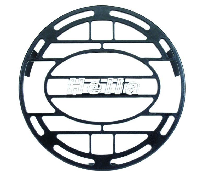 Hella Stone Shield Round Plastic Black Hella Logo Light Cover - Corvette Realm