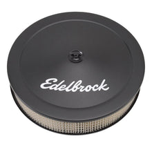 Load image into Gallery viewer, Edelbrock Air Cleaner Pro-Flo Series Round Steel Top Paper Element 14In Dia X 3 75In Dropped Base - Corvette Realm