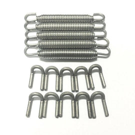 Ticon Industries Black Silicone Titanium Spring Tab and Spring Kit (10 Tabs/5 Springs) - 5 Pack - Corvette Realm