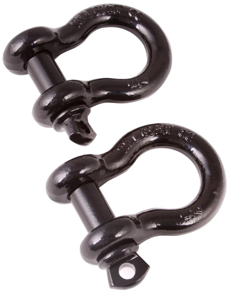 Rugged Ridge Black 7/8th Inch D-Shackles - Corvette Realm