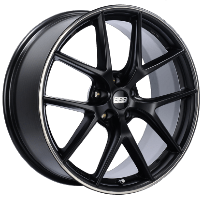 BBS CI-R 19x9 5x112 ET42 Satin Black Polished Rim Protector Wheel -82mm PFS/Clip Required - Corvette Realm