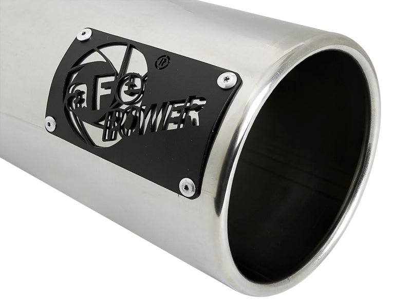 aFe SATURN 4S 4in SS Intercooled Exhaust Tip - Polished 4in In x 5in Out x 12in L Bolt-On - Corvette Realm