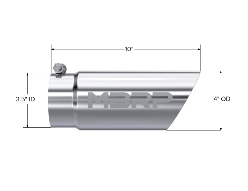 MBRP Universal Tip 3in O.D. Dual Wall Angled 4 inlet 10 length - Corvette Realm