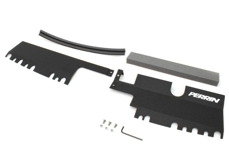Perrin 15-21 WRX/STI Radiator Shroud (With OEM Intake Scoop) - Black - Corvette Realm