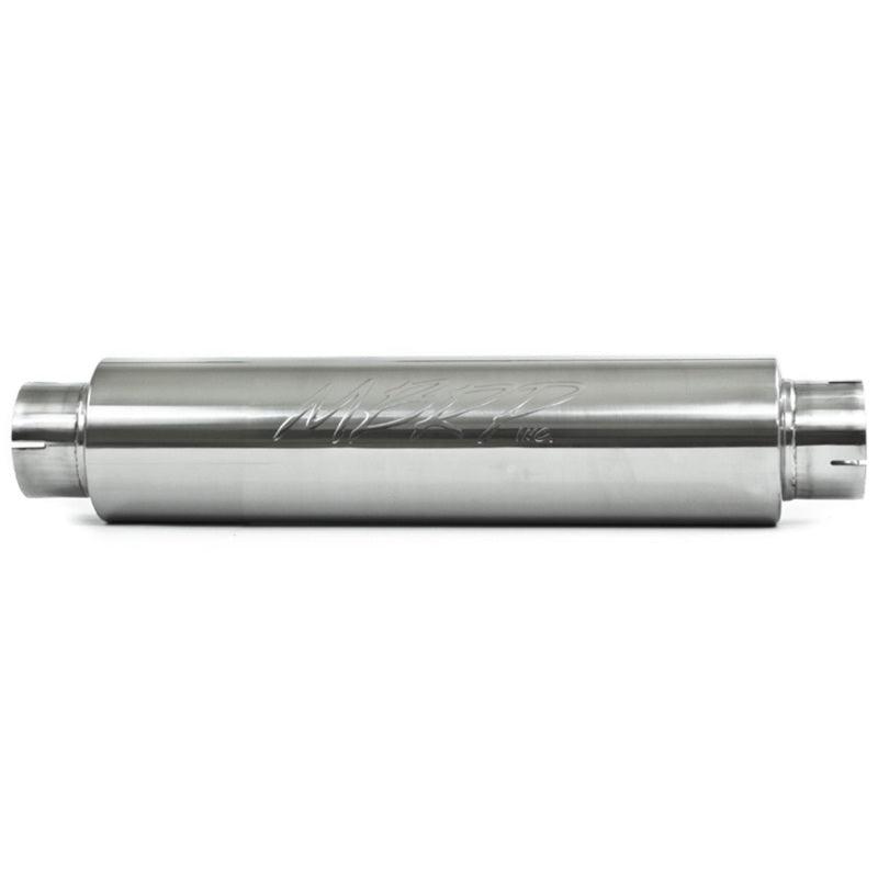 MBRP Universal Quiet Tone Muffler 4in Inlet/Outlet 24in Body 6in Dia 30in Overall T304 - Corvette Realm