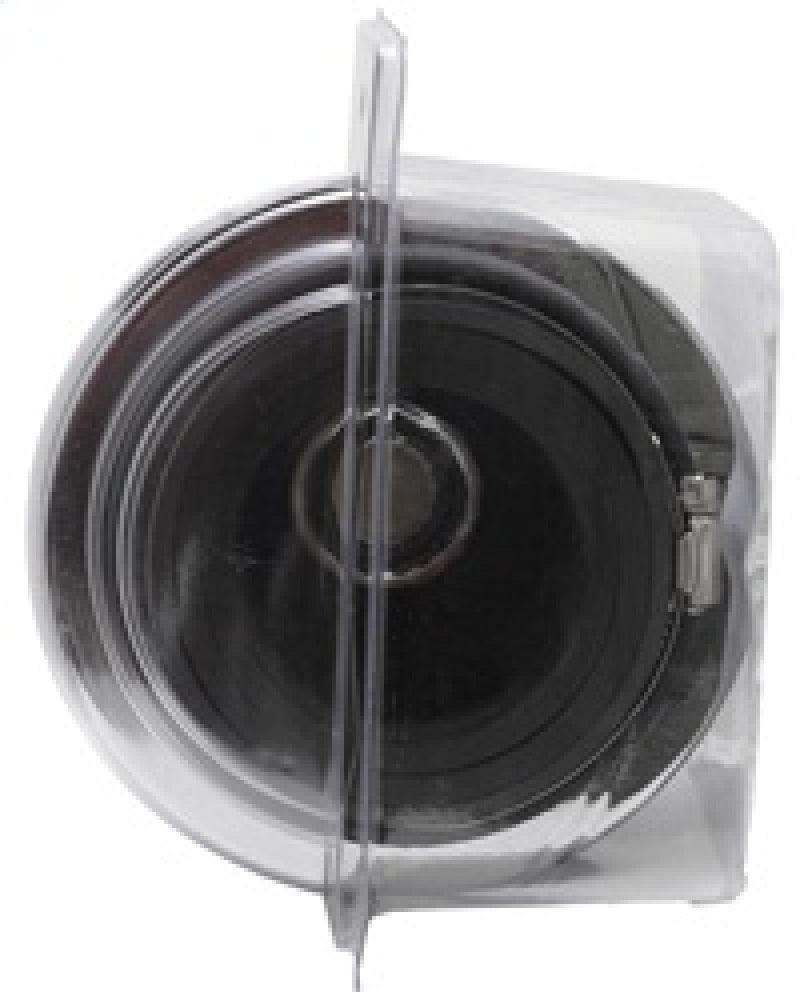 K&N Universal Air Filter Chrome Round Tapered Blue - 4in Flange ID x 1.125in Flange Length x 5.5in H - Corvette Realm