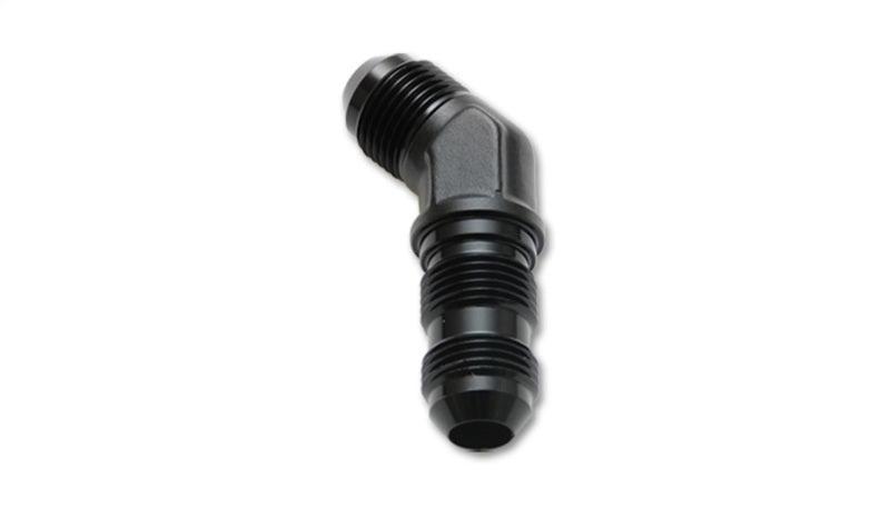 Vibrant -6AN Bulkhead Adapter 45 Degree Elbow Fitting - Anodized Black Only - Corvette Realm