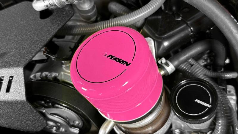 Perrin 2015+ Subaru WRX/STI Oil Filter Cover - Hyper Pink - Corvette Realm