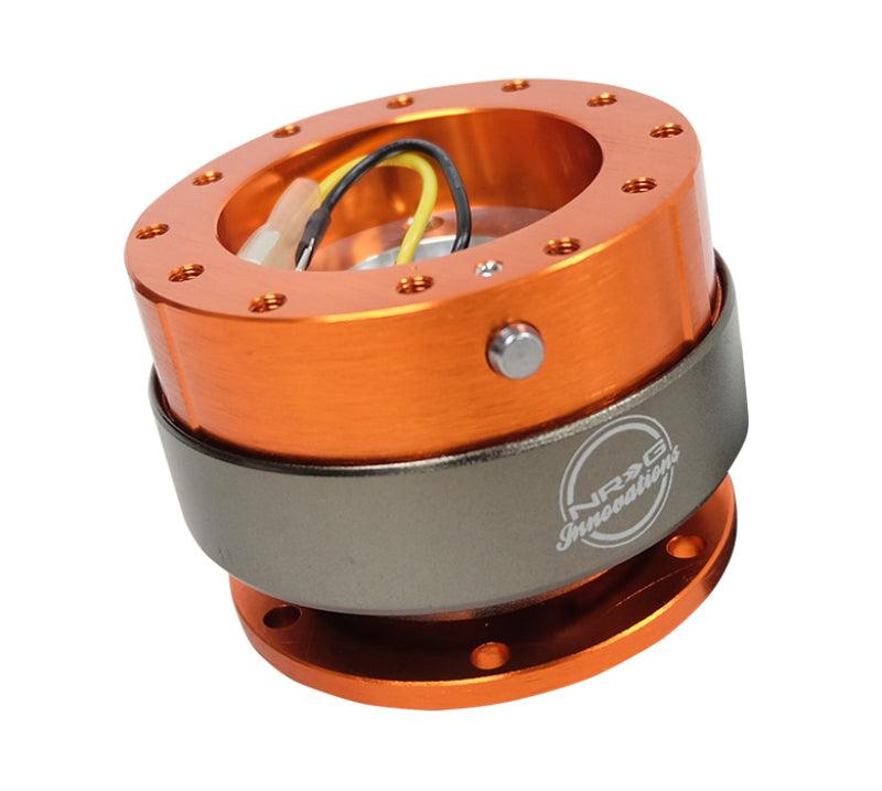 NRG Quick Release Gen 2.0 - Orange Body / Titanium Chrome Ring - Corvette Realm