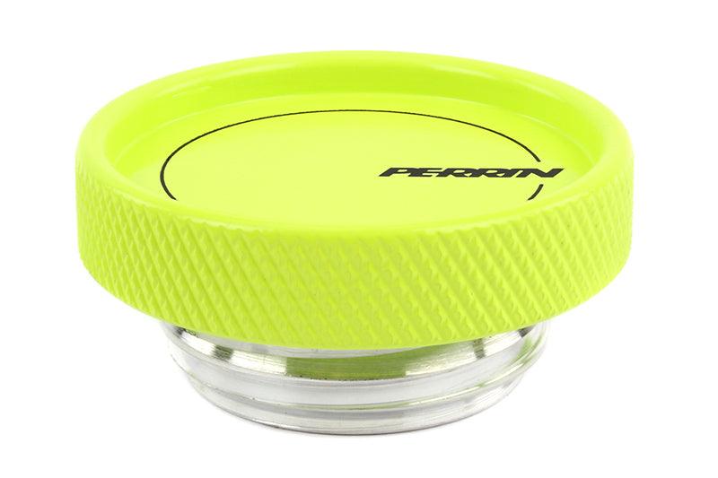 Perrin 02-21 Subaru WRX / 2022 BRZ & GR86 / 04-21 STI / 00-18 Forester XT Oil Fill Cap - Neon Yellow - Corvette Realm