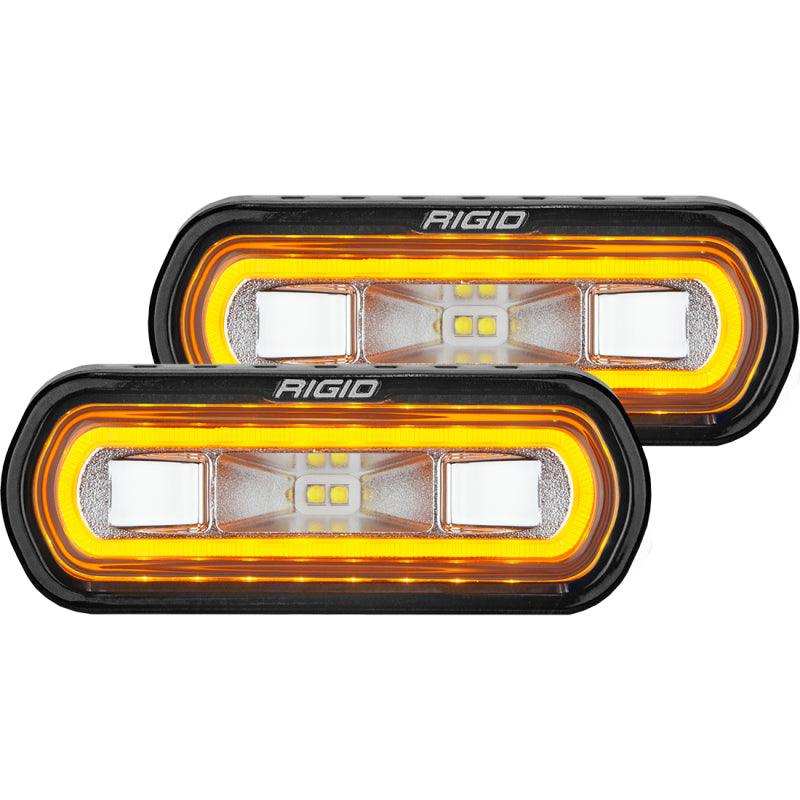 Rigid Industries SR-L Series Surface Mount LED Spreader Pair w/ Red Halo - Universal - Corvette Realm