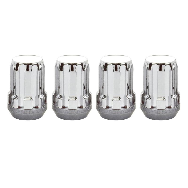 McGard SplineDrive Lug Nut (Cone Seat) M12X1.5 / 1.24in. Length (4-Pack) - Chrome (Req. Tool) - Corvette Realm