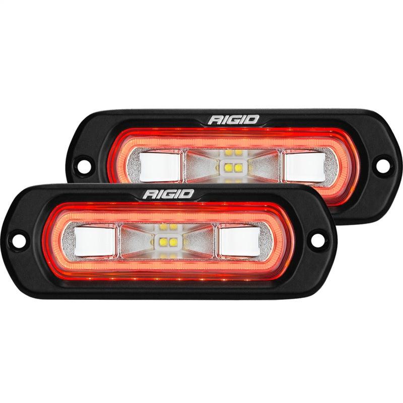 Rigid Industries SR-L Series Flush Mount LED Spreader Pair w/ Amber Halo - Universal - Corvette Realm