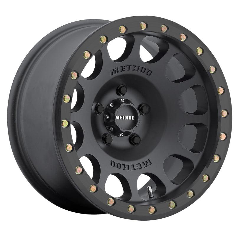 Method MR105 Beadlock 17x9 -38mm Offset 5x4.5 83mm CB Matte Black w/BH-H24125 Wheel - Corvette Realm